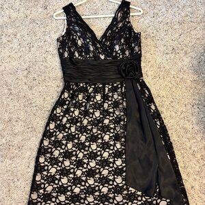 Copy Retro Black Lace Midi Dress size S